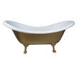 Brīvi stāvoša vanna 170 cm, kompozīts, krāsota masā, RETRO zelta cena un informācija | Vannas | 220.lv