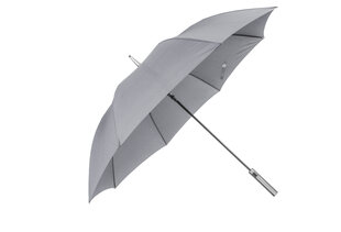 Automātiski atverams 8 ribu stikla šķiedras taisns lietussargs ar stilīgu pelēka sudraba rokturi cena un informācija | Lietussargi vīriešiem | 220.lv