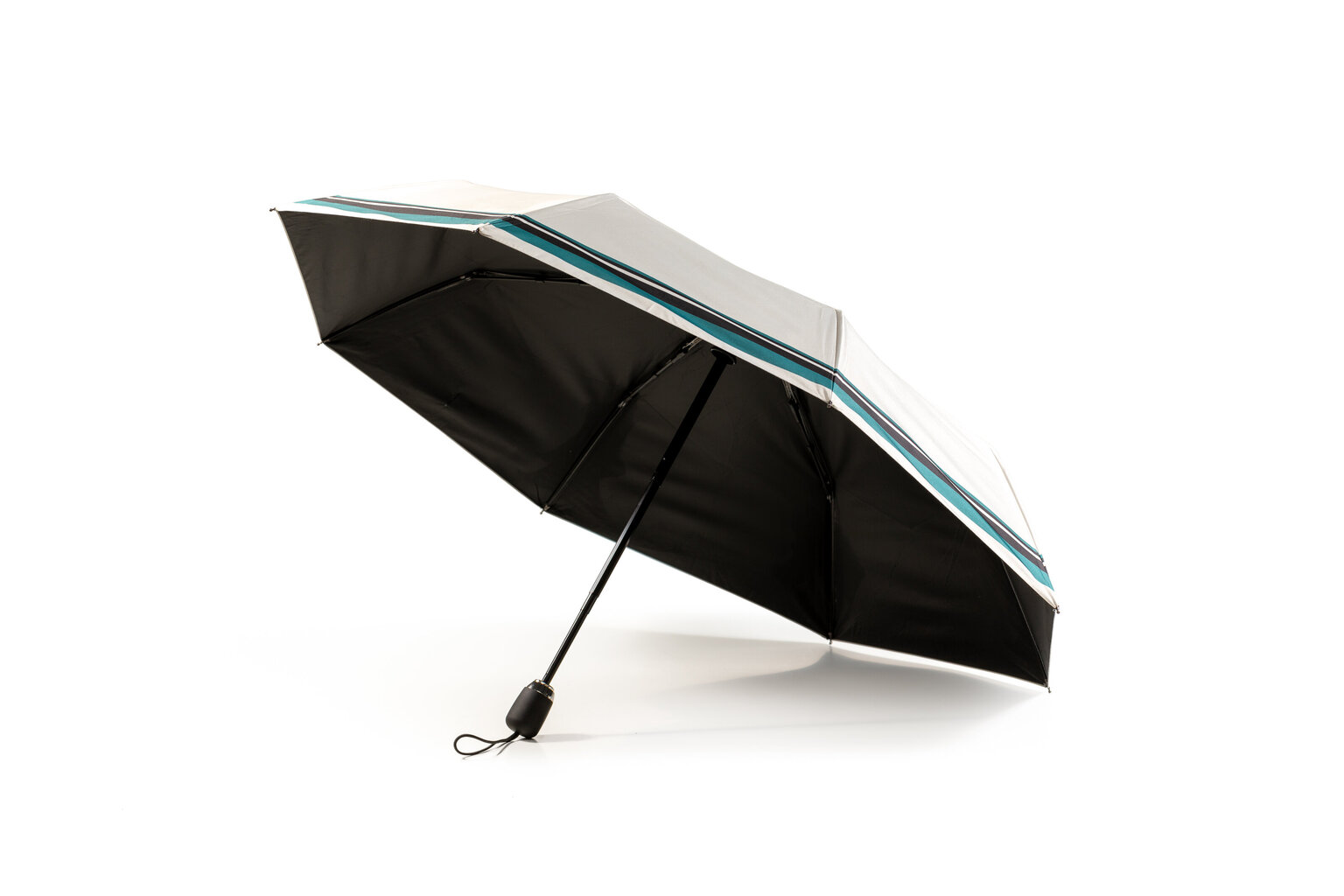 Kompakts saliekams lietussargs ar baltu svītru цена и информация | Lietussargi sievietēm | 220.lv