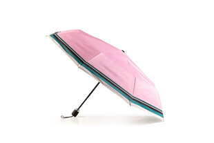 Kompakts saliekams lietussargs ar rozā svītru цена и информация | Женские зонты | 220.lv