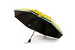 Kompakts saliekams lietussargs ar dzeltenu svītru cena un informācija | Lietussargi sievietēm | 220.lv