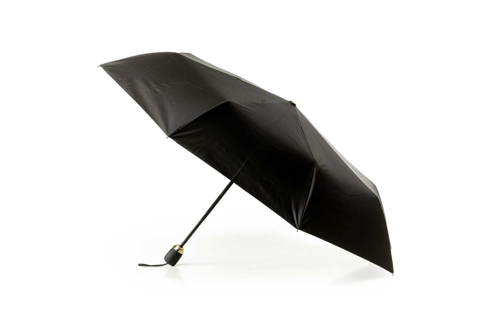 Kompakts melns saliekams lietussargs cena un informācija | Lietussargi sievietēm | 220.lv