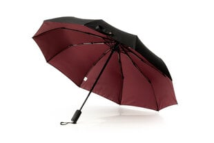 Saliekams lietussargs ar dubultu jumtiņu bordo krāsā cena un informācija | Lietussargi sievietēm | 220.lv