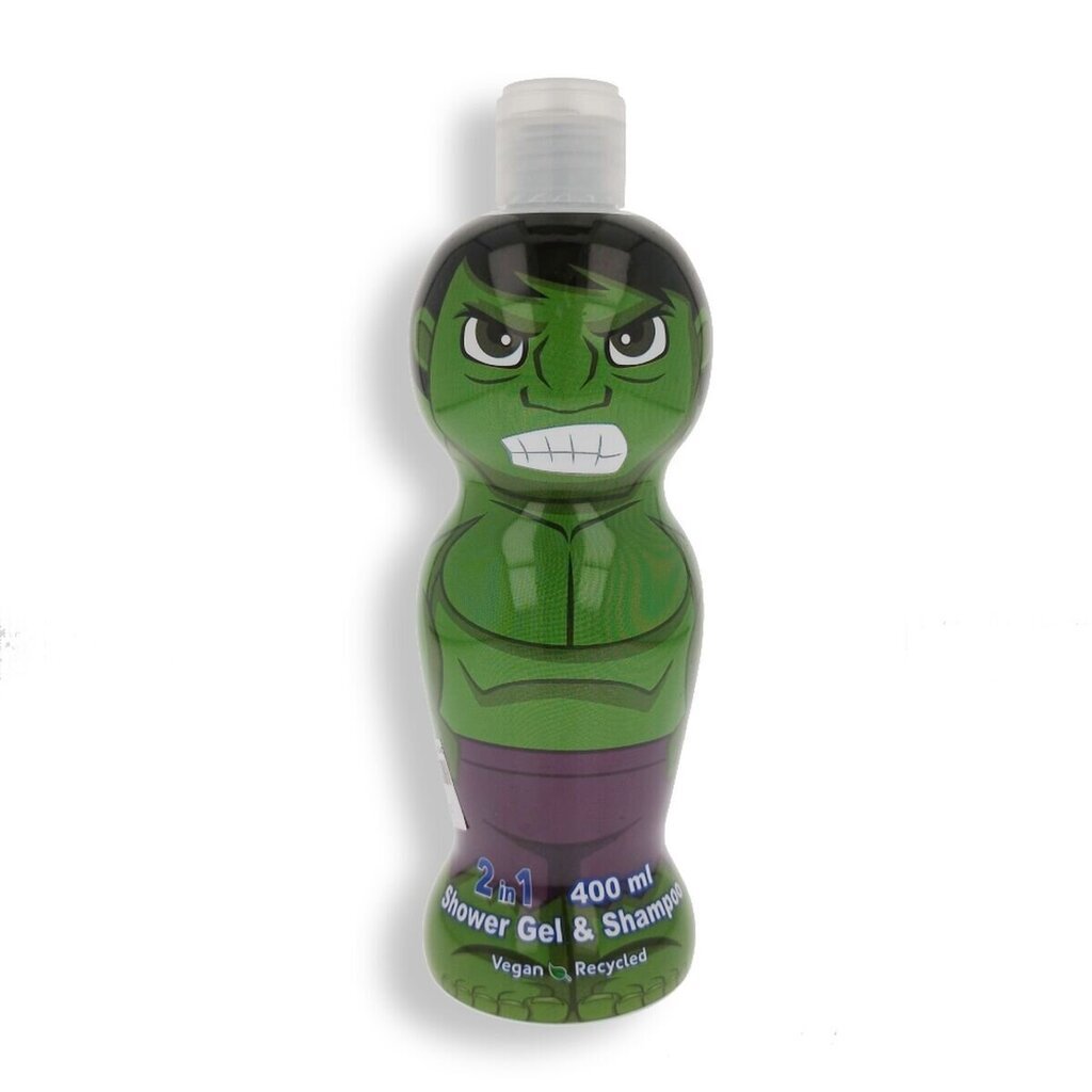 Bērnu dušas želeja un Šampūns 2-in-1 Air-Val Hulk 400 ml цена и информация | Bērnu kosmētika, līdzekļi jaunajām māmiņām | 220.lv