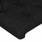 vidaXL gultas galvgalis ar LED, 147x16x78/88 cm, melns audums cena un informācija | Gultas | 220.lv