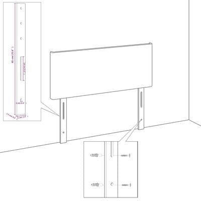 vidaXL gultas galvgalis ar LED, 80x5x78/88 cm, brūna mākslīgā āda cena un informācija | Gultas | 220.lv