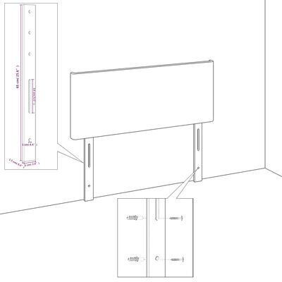 vidaXL gultas galvgalis ar LED, 90x5x118/128 cm, brūna mākslīgā āda цена и информация | Gultas | 220.lv