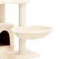 vidaXL kaķu māja ar sizala stabiem nagu asināšanai, 175 cm, krēmkrāsas cena un informācija | Kaķu mājas, nagu asināmie | 220.lv