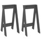 vidaXL taburetes, 2 gab., pelēkas, 40x40x75 cm, priedes masīvkoks cena un informācija | Virtuves un ēdamistabas krēsli | 220.lv