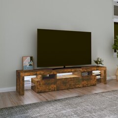 vidaXL TV skapītis ar LED apgaismojumu, ozolkoka krāsa, 200x36,5x40 cm цена и информация | Тумбы под телевизор | 220.lv