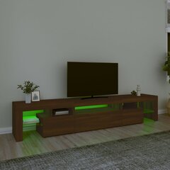 vidaXL TV skapītis ar LED apgaismojumu, ozolkoka krāsa, 215x36,5x40 cm цена и информация | Тумбы под телевизор | 220.lv