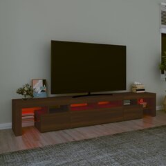 vidaXL TV skapītis ar LED apgaismojumu, ozolkoka krāsa, 230x36,5x40 cm цена и информация | Тумбы под телевизор | 220.lv