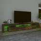 vidaXL TV skapītis ar LED apgaismojumu, ozolkoka krāsa, 260x36,5x40 cm cena un informācija | TV galdiņi | 220.lv