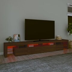 vidaXL TV skapītis ar LED apgaismojumu, ozolkoka krāsa, 260x36,5x40 cm цена и информация | Тумбы под телевизор | 220.lv
