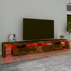 vidaXL TV skapītis ar LED apgaismojumu, ozolkoka krāsa, 280x36,5x40 cm цена и информация | Тумбы под телевизор | 220.lv
