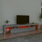 vidaXL TV skapītis ar LED, pelēka ozolkoka krāsa, 215x36,5x40 cm цена и информация | TV galdiņi | 220.lv
