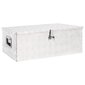 vidaXL uzglabāšanas kaste, sudrabaina, 90x47x33,5 cm, alumīnijs cena un informācija | Veļas grozi un mantu uzglabāšanas kastes | 220.lv