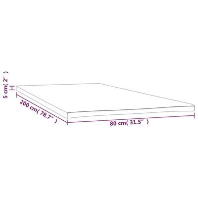 vidaXL virsmatracis, 80x200x5 cm цена и информация | Virsmatrači | 220.lv