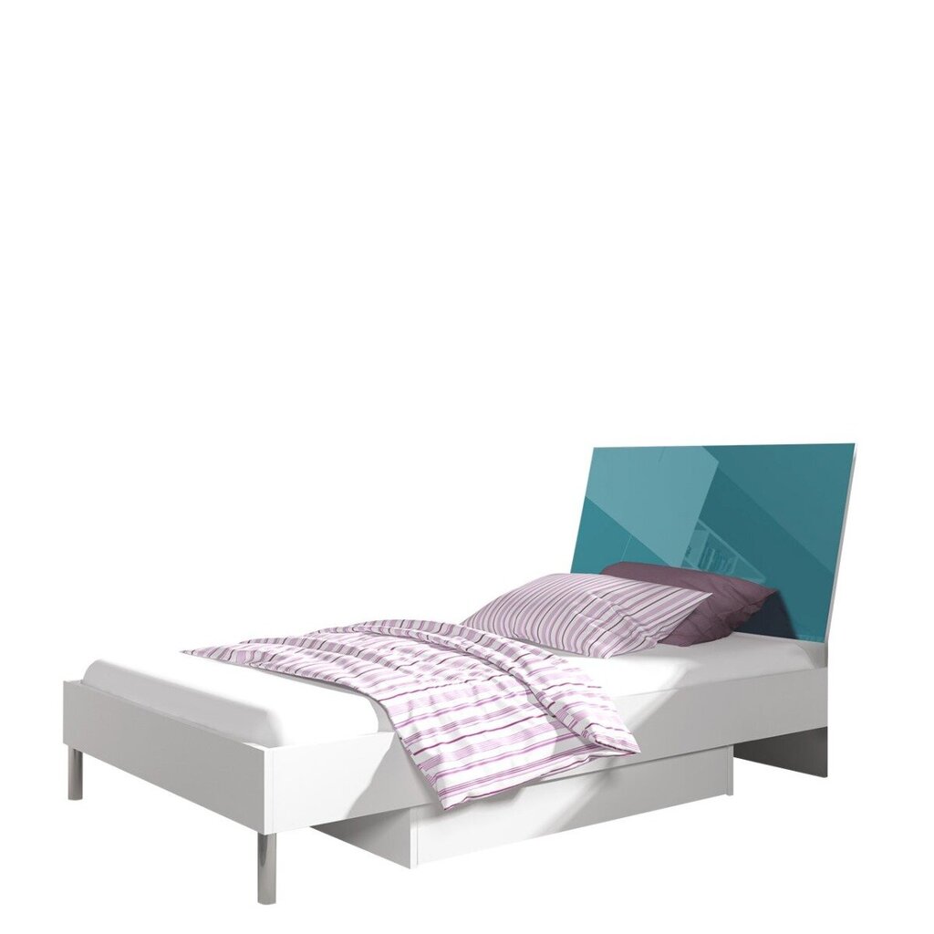 Jauniešu gulta Paradise PD3, balts/ zils, glancēta cena un informācija | Gultas | 220.lv