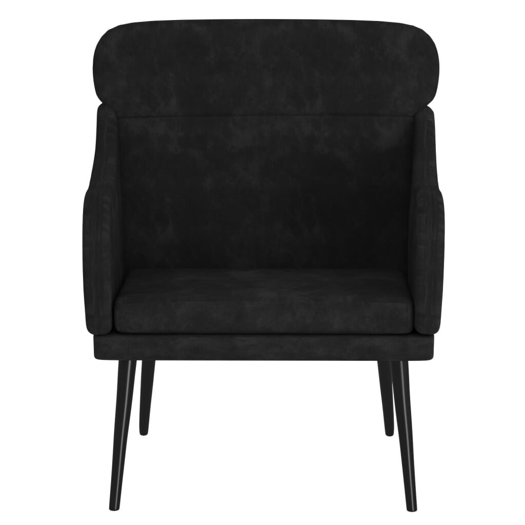vidaXL atpūtas krēsls, melns, 63x76x80 cm, samts cena un informācija | Atpūtas krēsli | 220.lv