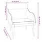 vidaXL atpūtas krēsls, melns, 63x76x80 cm, samts цена и информация | Atpūtas krēsli | 220.lv