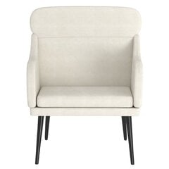 vidaXL atpūtas krēsls, krēmkrāsas, 63x76x80 cm, samts cena un informācija | Atpūtas krēsli | 220.lv