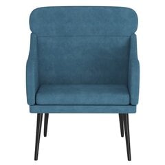 vidaXL atpūtas krēsls, zils, 63x76x80 cm, samts цена и информация | Кресла в гостиную | 220.lv