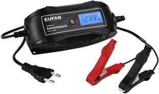 EUFAB 16615 akumulatora lādētājs 6/12V 4A + EUFAB 16491 Autoelektriskā testa flamp цена и информация | Зарядные устройства для аккумуляторов | 220.lv