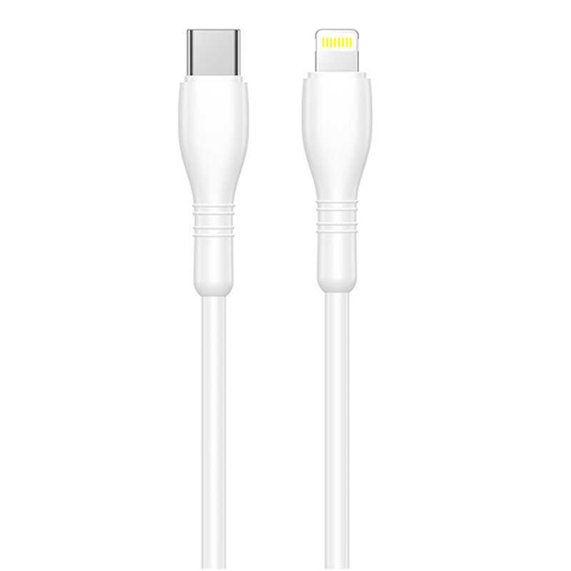 Jellico B9 Datu & Ātrās PD 30W Uzlādes kabelis izturīgs un elastīgs iPhone un iPad Lightning uz USB-C 1m Balts cena un informācija | Kabeļi un vadi | 220.lv