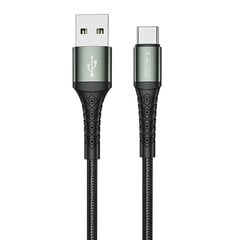 Jellico B12 Neilona Pīts Universāls USB-C uz USB Datu & Ātrās 3.1A Uzlādes kabelis 2m Melns цена и информация | Кабели и провода | 220.lv