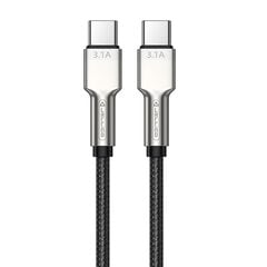 Jellico B8 Neilona Pīts cinkota konektora USB-C uz USB-C Datu & PD Ātrās 66W uzlādes kabelis 1m Melns цена и информация | Кабели и провода | 220.lv