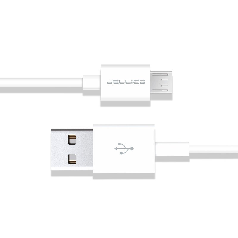 Jellico KDS-50 Izturīgs PVC Universāls Micro USB uz USB Datu & Super Ātrās 5A Uzlādes kabelis 1m Balts цена и информация | Kabeļi un vadi | 220.lv