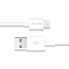 Jellico KDS-50 Izturīgs PVC iPhone & iPad Lightning uz USB Datu & Super Ātrās 5A Uzlādes kabelis 1m Balts цена и информация | Кабели для телефонов | 220.lv