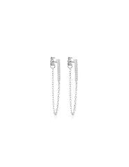 Модные серебряные серьги с прозрачными цирконами Beneto AGUP2374L sBE1359 цена и информация | Серьги | 220.lv