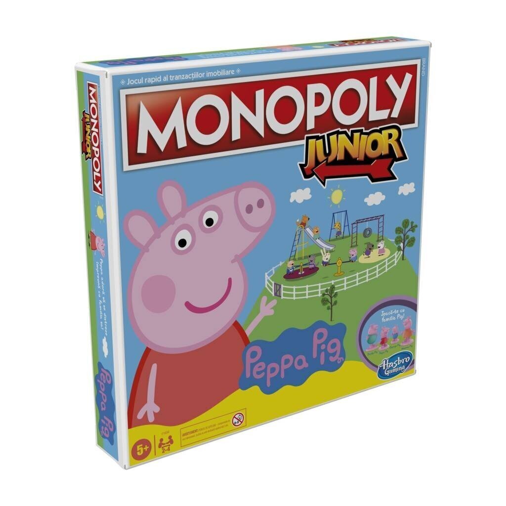 Galda spēle bērniem Hasbro Monopoly Junior Peppa Pig цена и информация | Galda spēles | 220.lv
