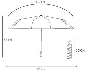 Складной зонт, KR23 цена и информация | Женские зонты | 220.lv