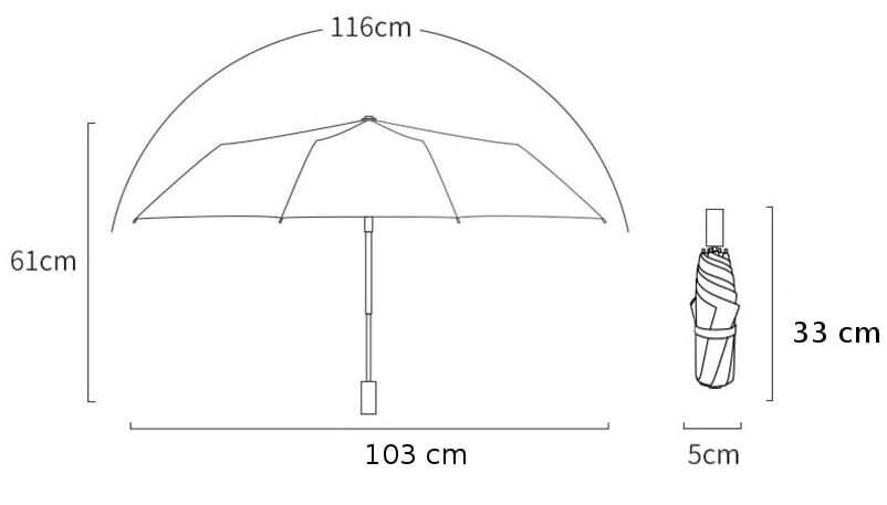 Saliekams lietussargs KR24-2 cena un informācija | Lietussargi vīriešiem | 220.lv
