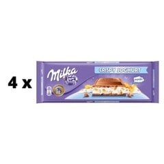 Šokolādes MILKA Kraukšķīgais jogurts, 300 g x 4 gab. iepakojums цена и информация | Сладости | 220.lv