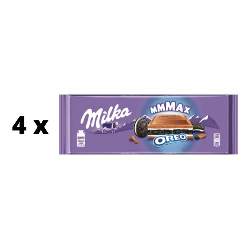 Šokolāde MILKA Oreo, 300 g x 4 gab. iepakojums цена и информация | Saldumi | 220.lv