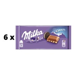 Šokolāde MILKA Oreo, 100 g x 6 gab. iepakojums cena un informācija | Saldumi | 220.lv