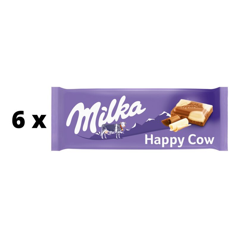 Šokolāde MILKA Happy Cows, 100 g x 6 gab. iepakojums cena un informācija | Saldumi | 220.lv