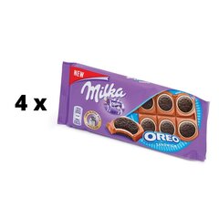 Šokolāde MILKA Sandwich Oreo, 92 g x 4 gab. iepakojums cena un informācija | Saldumi | 220.lv