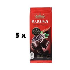 Šokolāde KARÚNA, 65% kakao, 80 g x 5 gab. iepakojums cena un informācija | Saldumi | 220.lv