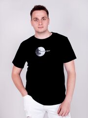 Vīriešu T-krekls YoClub PM-028 Moon (melnā krāsā) cena un informācija | Vīriešu T-krekli | 220.lv