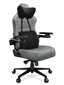 Datora krēsls Yumisu 2049 Cloud Black, datorspēļu spēlētājiem, auduma apdare, gaiši pelēks ar melnu apdari cena un informācija | Biroja krēsli | 220.lv