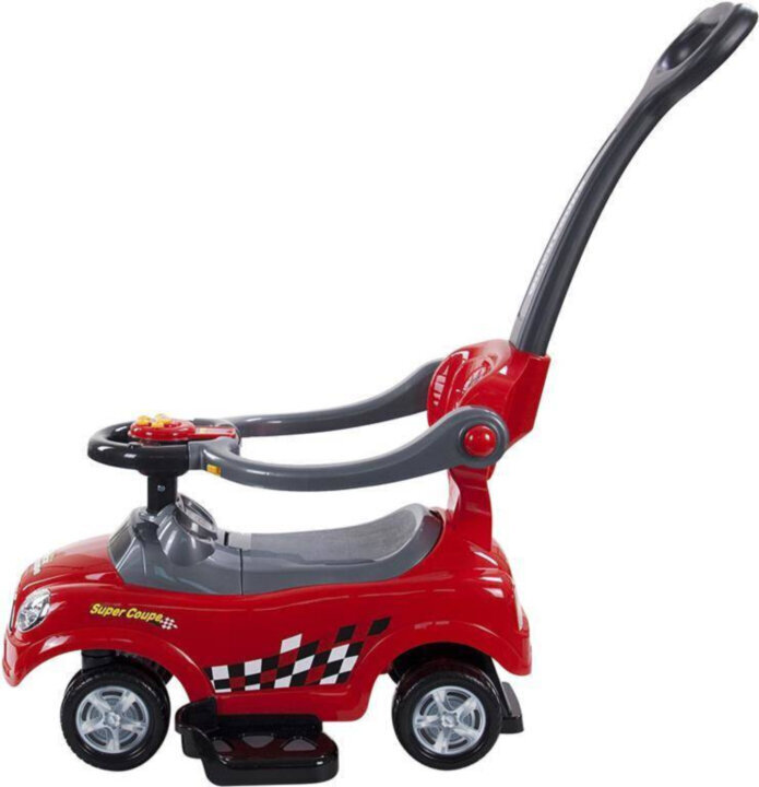 Bērnu auto, ar rokturi, Quick Coupe (krāsa: sarkana) (J05.006.1.1) 8787 cena un informācija | Rotaļlietas zīdaiņiem | 220.lv