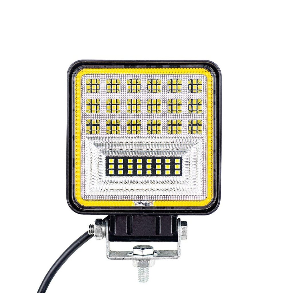 Darba lampa 4" 42xSMD3030 +Halo - Square 42W 10-30V Spot M-TECH цена и информация | Lukturi | 220.lv