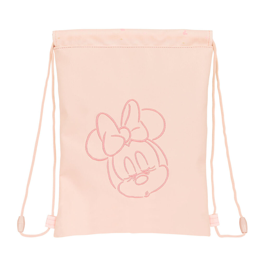 Mugursoma ar auklām Minnie Mouse Rozā 26 x 34 x 1 cm) cena un informācija | Skolas somas | 220.lv