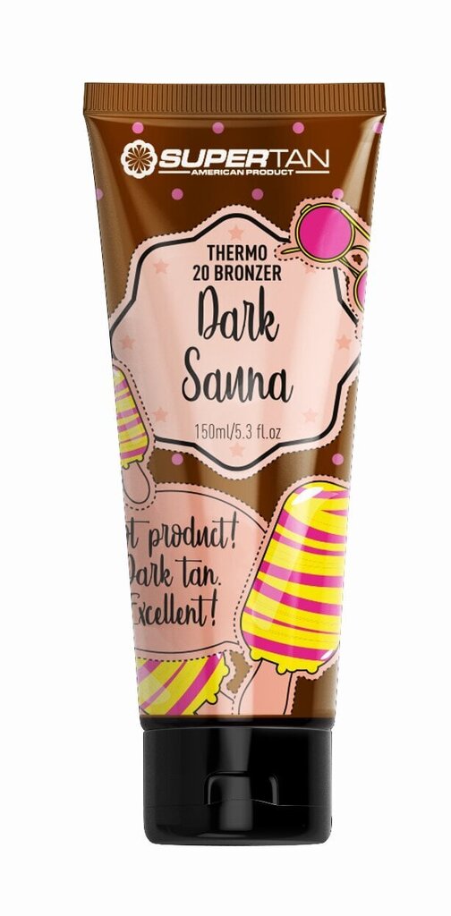 Saules gaismā mirdzošs iedeguma krēms Supertan 20х "Dark Sauna" 150 ml cena un informācija | Solārija krēmi | 220.lv