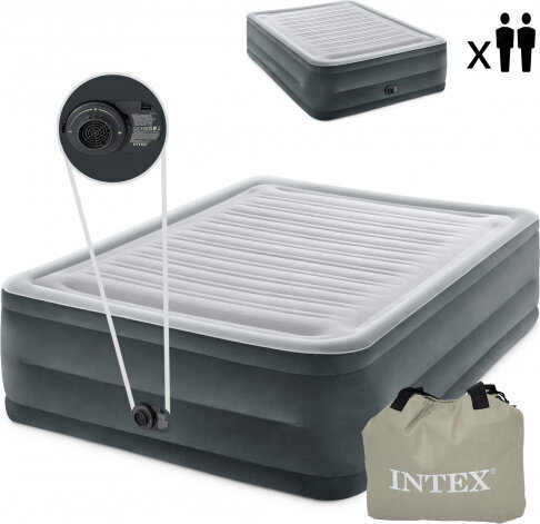 Intex matracis divguļamajai gultai ar automātisko sūkni - 203x152cm cena un informācija | Piepūšamie matrači un mēbeles | 220.lv